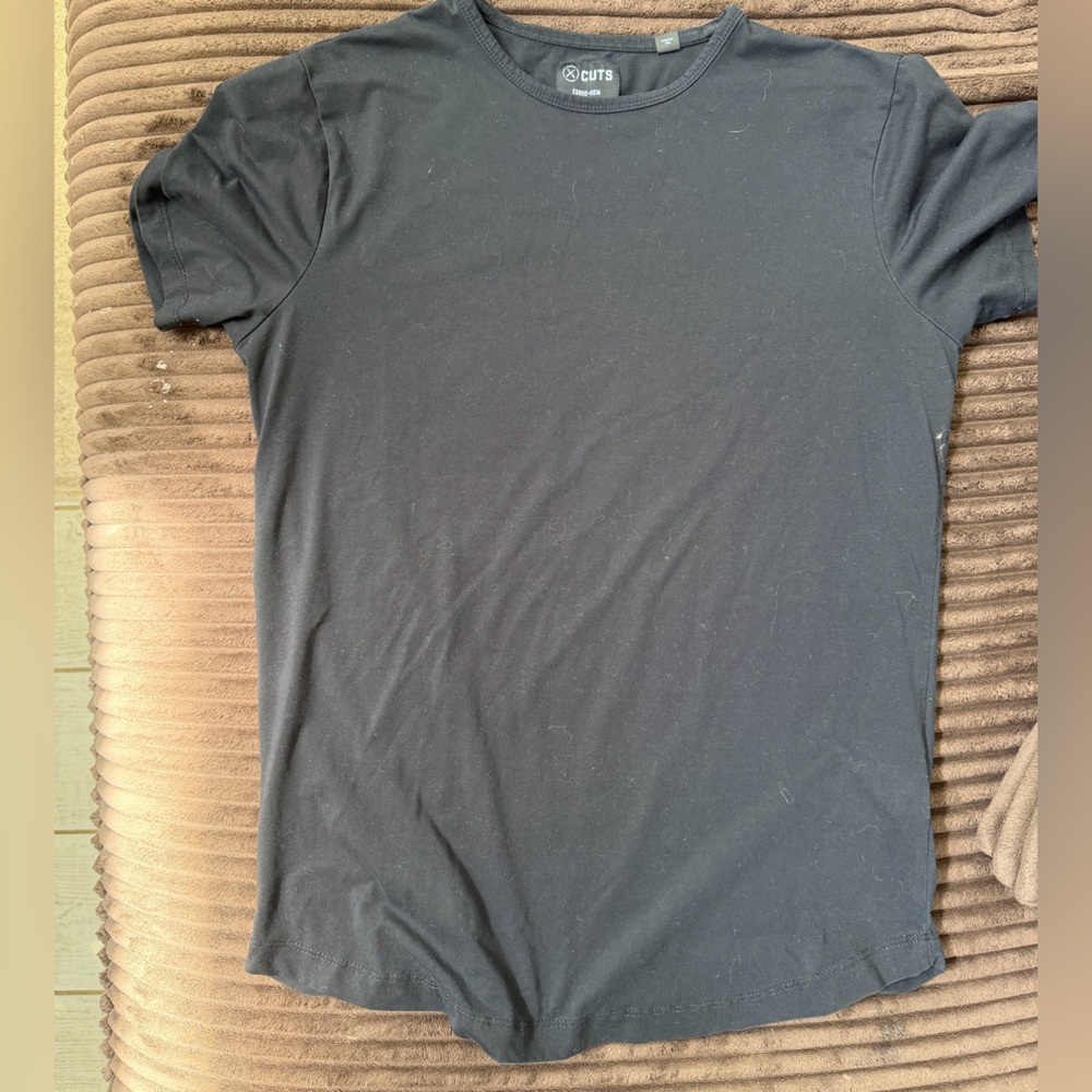 Cuts Clothing Black Short Sleeve Crew Tee - Minimal Fit